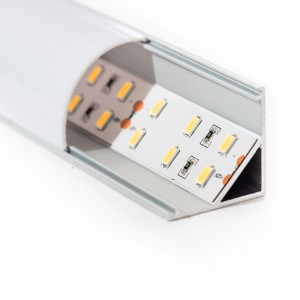 LED-ljus Hörnaluminium LED-profil 6063-T5 Aluminiumlegering Aluminium Linjärt ljus