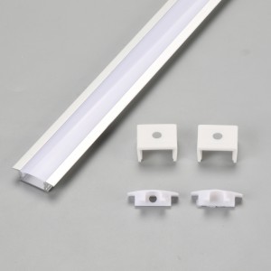 8mm 10mm 12mm LED-aluminiumsprutprofil för LED-ljusstång