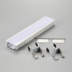 Hot sell extruderad U-kanal svart silver anodiserad LED-rems aluminiumram
