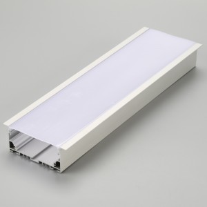 Platt LED-aluminiumprofil eller LED-extruderat aluminiumhus för LED-remsa