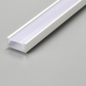 1M infälld LED-ljusprofil i aluminium för LED-remsbelysning med täcklängd anpassad