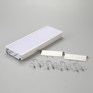 Anodiserad silver-aluminium LED linjär remsa ljusprofil